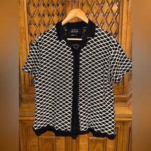 ASOS Native Youth Knit Black and White Men's Shirt